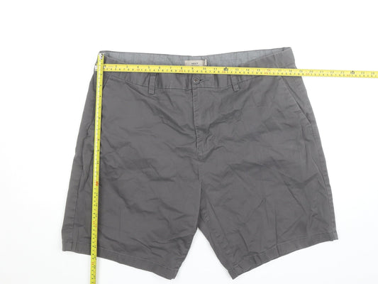 Next Men Grey 40R Regular Fit Chino Shorts Cotton Stretch
