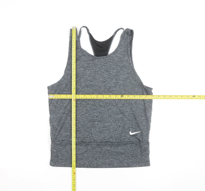 Nike Womens Grey Dri-FIT Racerback Tank Top M Lightweight