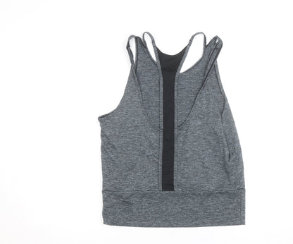 Nike Womens Grey Dri-FIT Racerback Tank Top M Lightweight