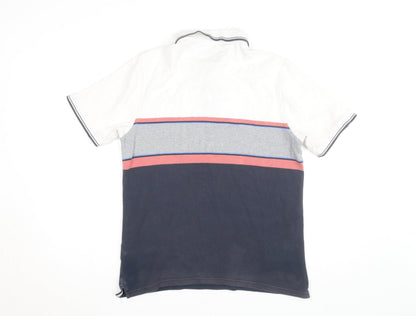 Lincoln Men's Multicoloured Polo T-Shirt Size S Cotton Retro Style