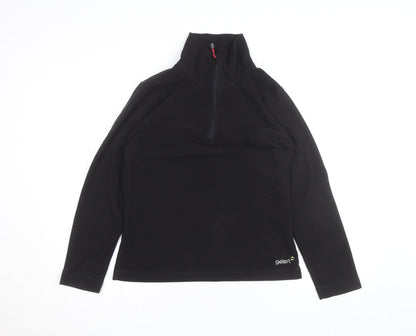 Gelert Women's Black Fleece Half Zip Lightweight Activewear Jacket UK 10