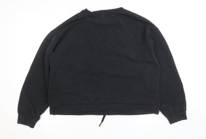Helen Steele Black Womens Cropped Activewear Jacket Size L