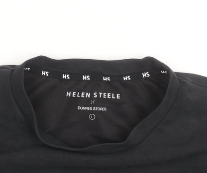Helen Steele Black Womens Cropped Activewear Jacket Size L