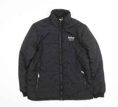 Mens UK Size L Lee Cooper Black Puffer Jacket