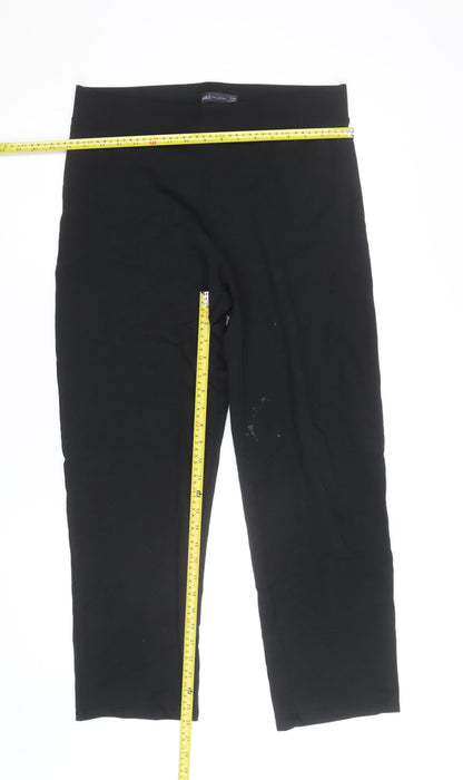 Marks and Spencer Women’s Black Cotton Blend Stretch Leggings Size 14 Short