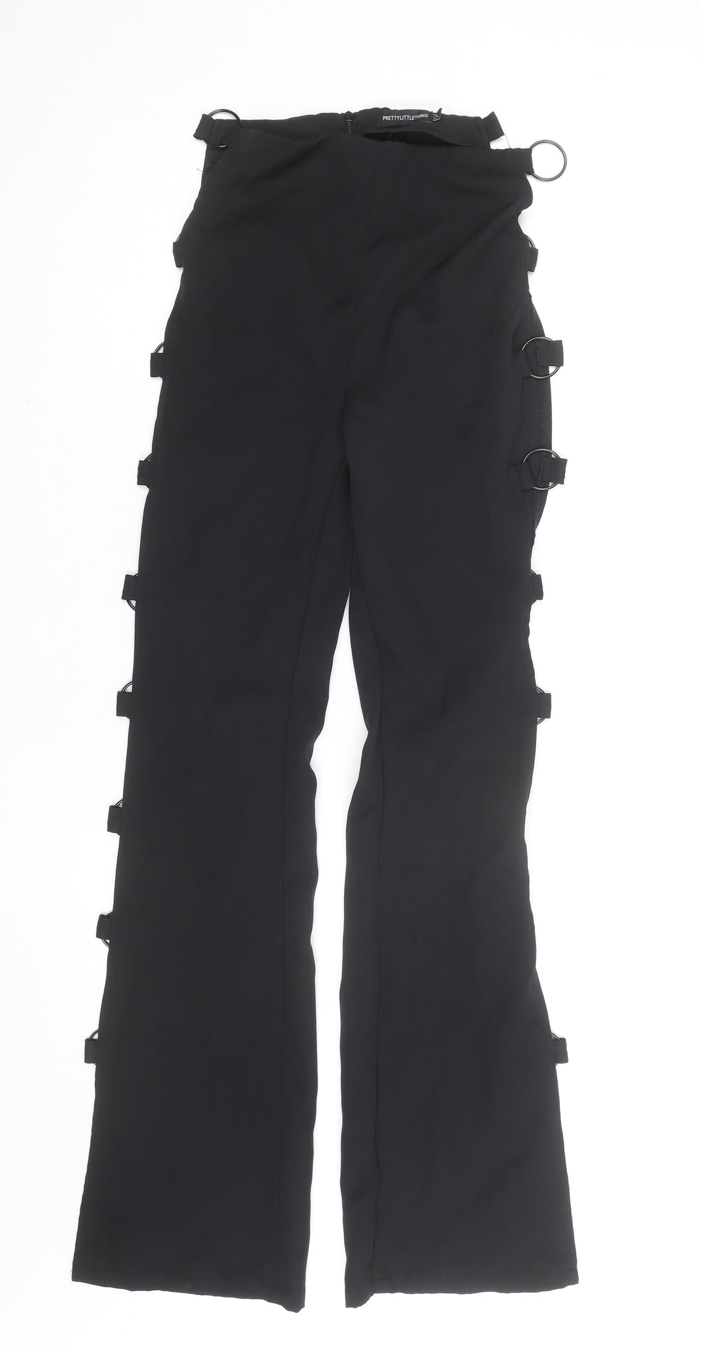 Womens UK Size 4 PRETTYLITTLETHING Slim Fit CasualParty/Cocktail Black Trousers