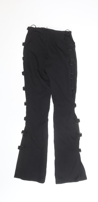 Womens UK Size 4 PRETTYLITTLETHING Slim Fit CasualParty/Cocktail Black Trousers