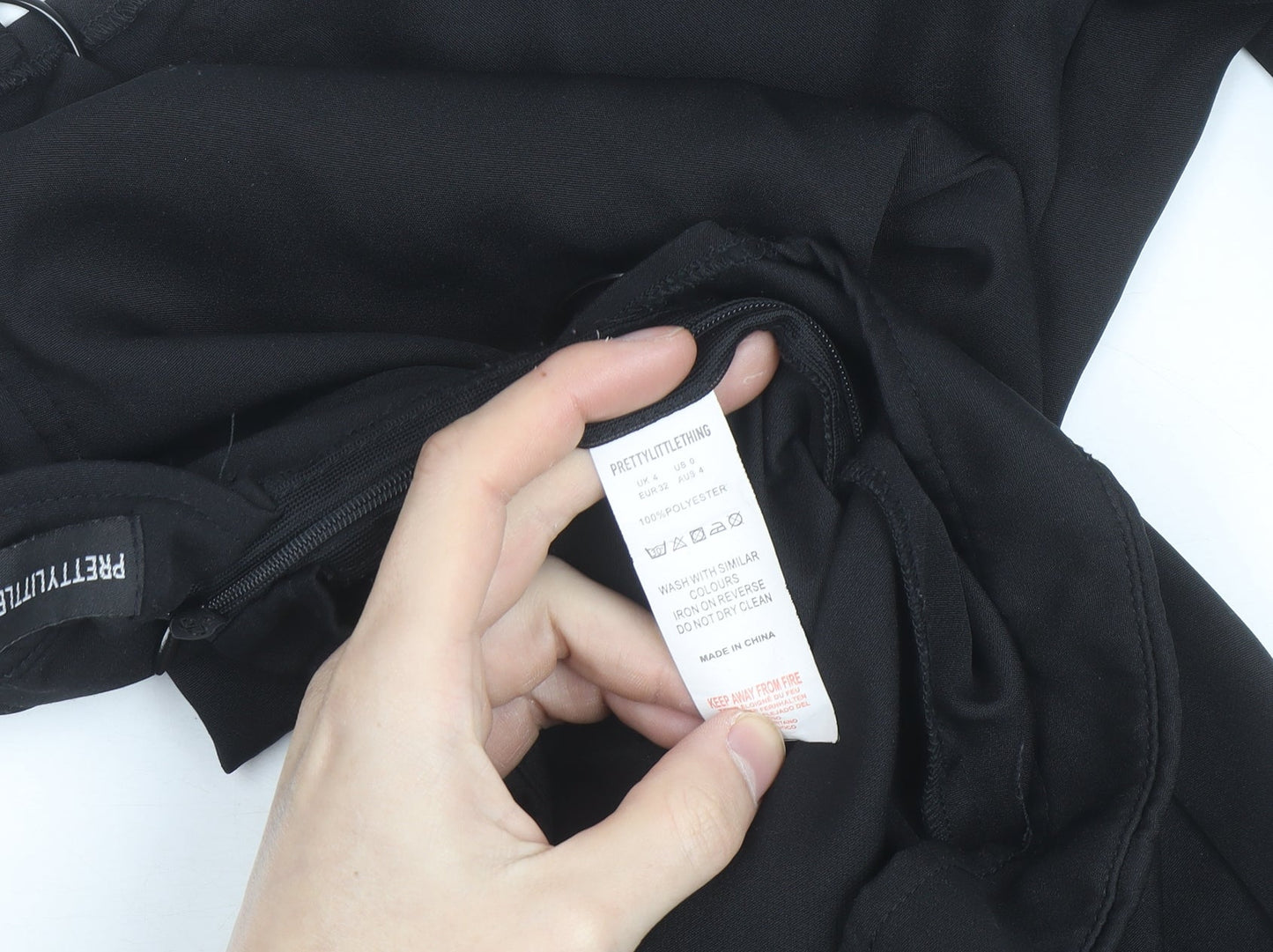 Womens UK Size 4 PRETTYLITTLETHING Slim Fit CasualParty/Cocktail Black Trousers