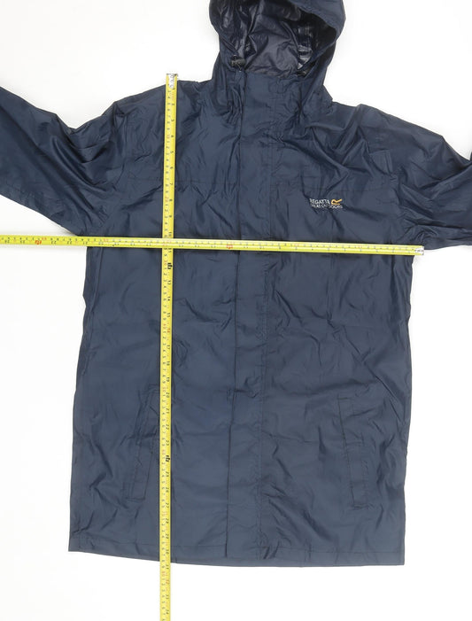 Regatta Men's Blue Waterproof Hooded Rain Jacket M
