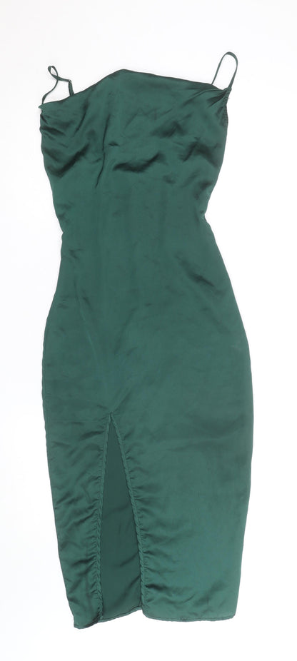 PrettyLittleThing Women’s Green Bodycon Midi Slip Dress UK 6
