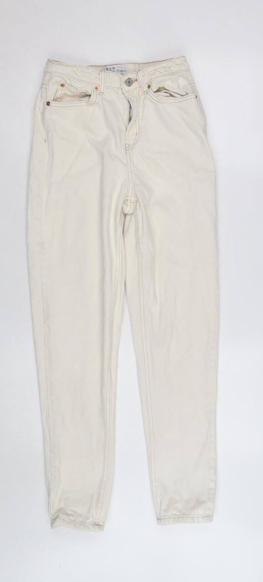 Denim Co. Women's Ivory High Rise Mom Jeans Size 10