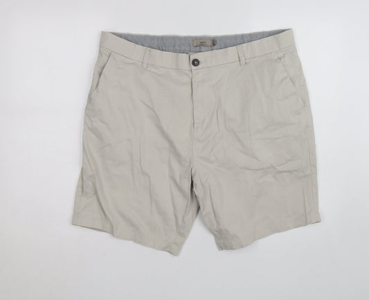 Next Men's Beige Chino Shorts 40R Slim Straight Fit Cotton