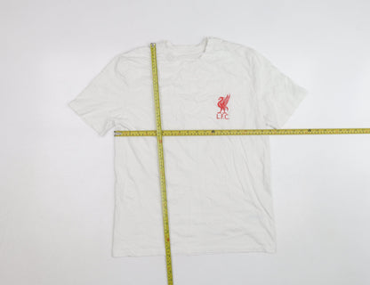 Stanley Stella Men's White L.F.C. Logo Short Sleeve Cotton T-Shirt M