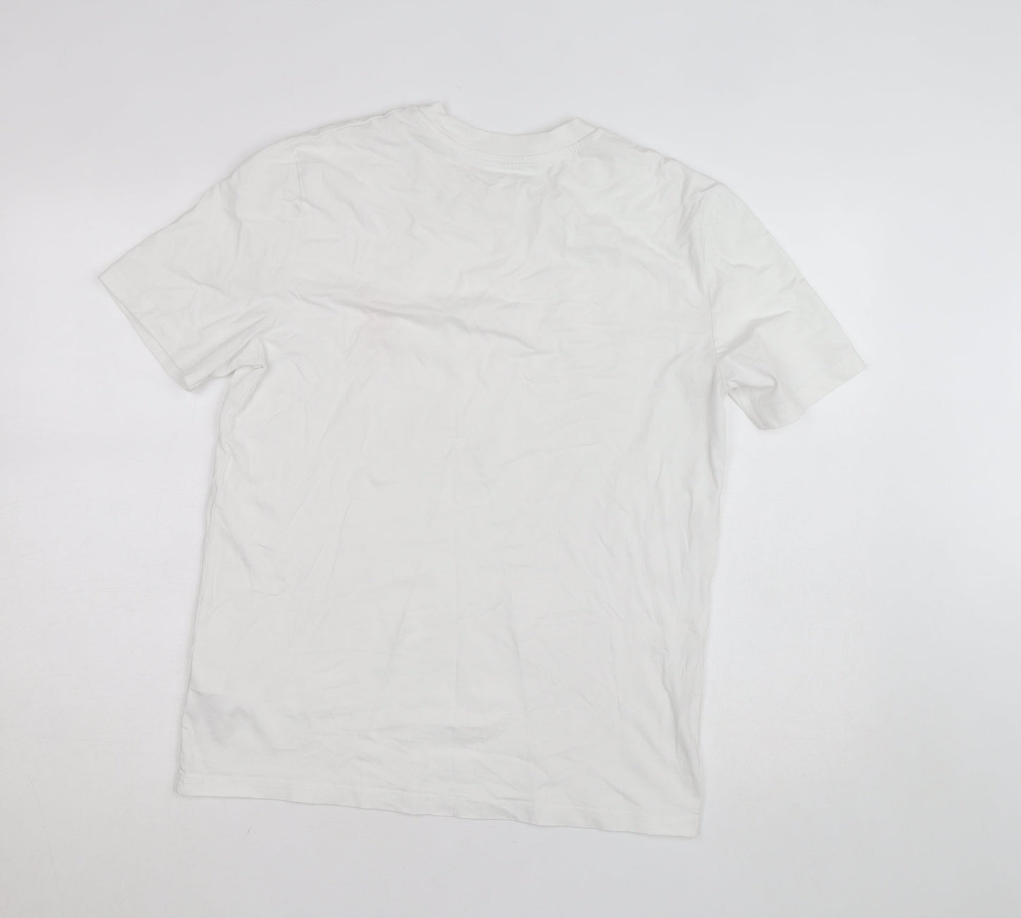 Stanley Stella Men's White L.F.C. Logo Short Sleeve Cotton T-Shirt M