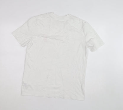 Stanley Stella Men's White L.F.C. Logo Short Sleeve Cotton T-Shirt M