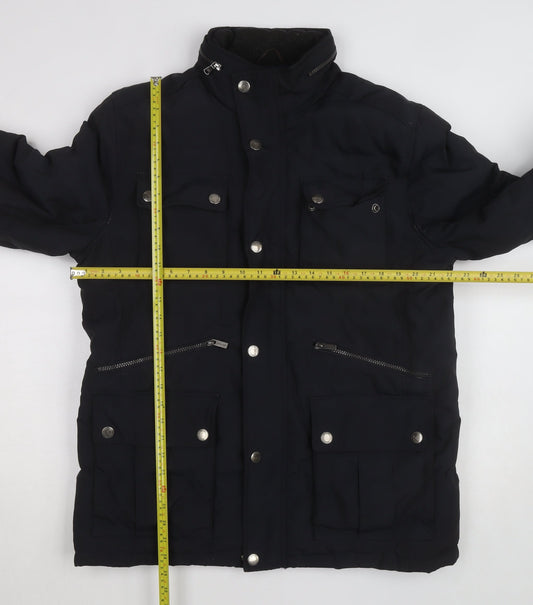 Michael Kors Mens Black Parka Jacket L Regular Polyester Winter Coat