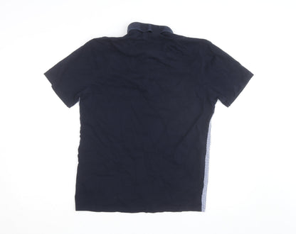 Swade Men's Blue Short Sleeve Polo Shirt Size L Classic Fit