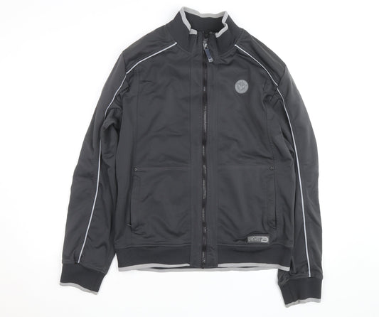 Diesel Mens Black XL Track Jacket Full Zip Activewear Polyester
