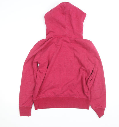 Gap Womens Red Hoodie Medium Pullover Logo Cotton Blend Casual