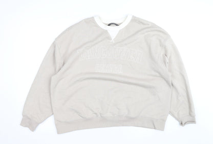 Dunnes Women Beige Vancouver Canada Pullover Sweatshirt Size L