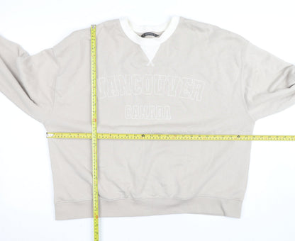 Dunnes Women Beige Vancouver Canada Pullover Sweatshirt Size L