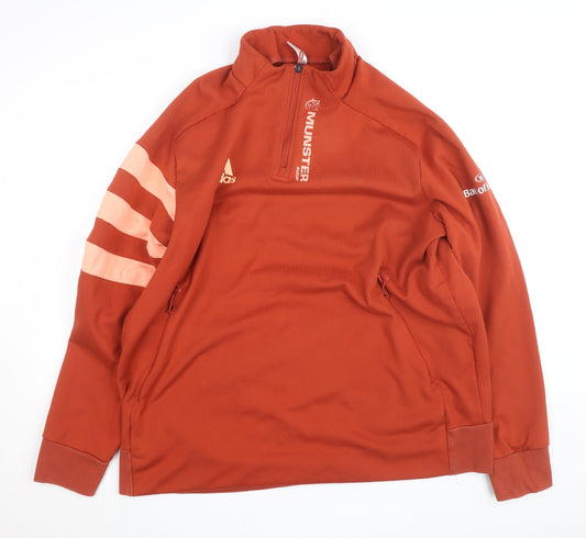 Adidas Men’s Red Munster Rugby 3XL 1/4 Zip Track Jacket