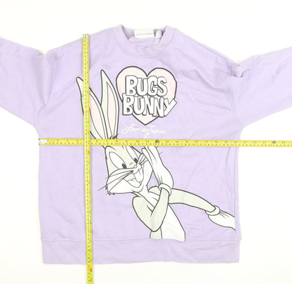 Looney Tunes Women's Lilac Bugs Bunny Sweatshirt Size S