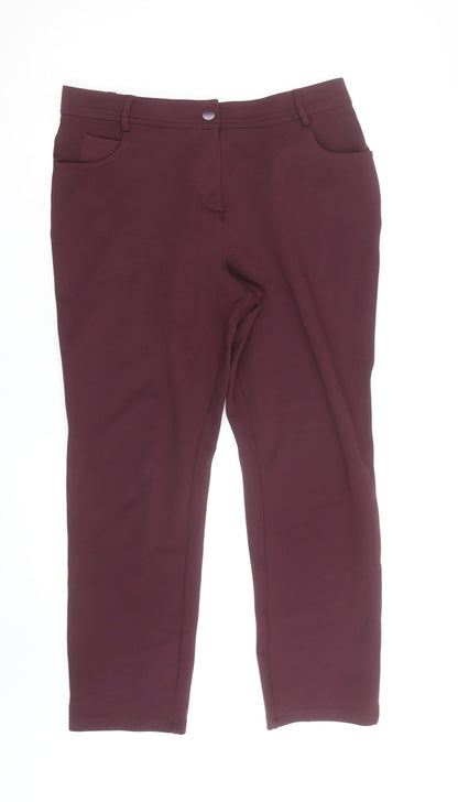 Dunnes Stores Women’s Purple Stretch Slim Fit Trousers Size 12