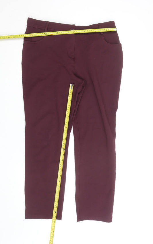 Dunnes Stores Women’s Purple Stretch Slim Fit Trousers Size 12