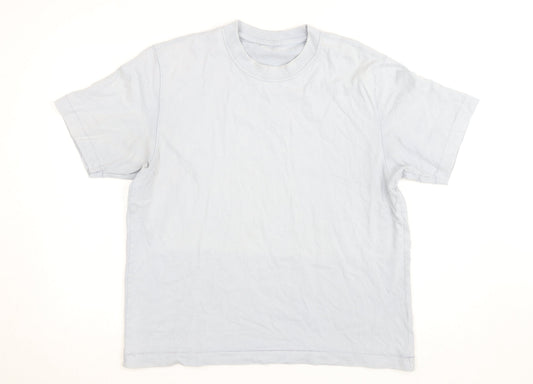 Abercrombie & Fitch Men's Light Blue Cotton Crew Neck T-Shirt Size S
