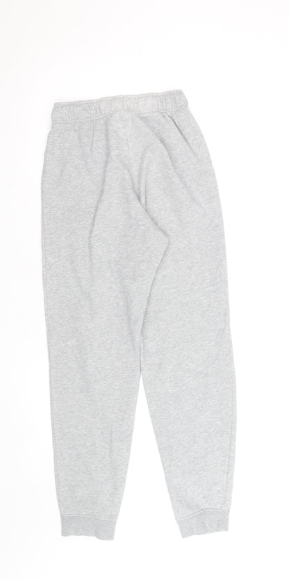 Adidas Womens Grey XS Tapered Track Pants with Side Stripes
