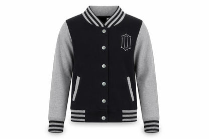 Only Unisex Black Grey Varsity Jacket M Casual Cotton Blend