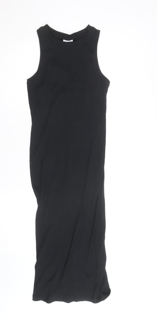 Vero Moda Womens Black Sleeveless Bodycon Midi Dress Size S
