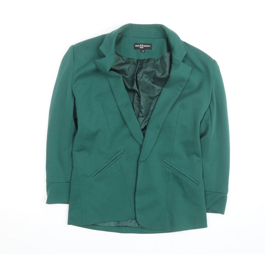 Marc Angelo Women's Green Size 10 Regular Fit Lined Blazer Jacket