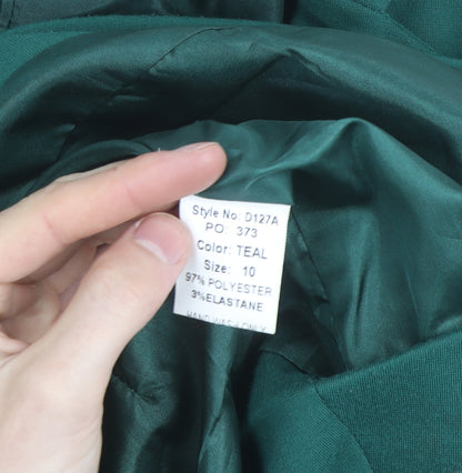 Marc Angelo Women's Green Size 10 Regular Fit Lined Blazer Jacket