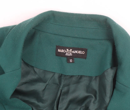 Marc Angelo Women's Green Size 10 Regular Fit Lined Blazer Jacket