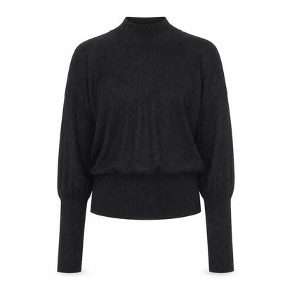 Dunnes Women’s Black Mock Neck Long Sleeve Knit Top Medium