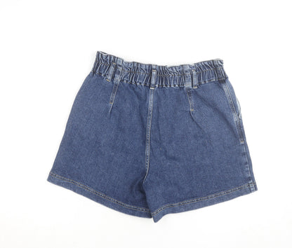 Savida Women's Blue Denim Paperbag Shorts Size 10