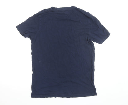 Wrangler Men's Blue Cotton Crew Neck T-Shirt Size L