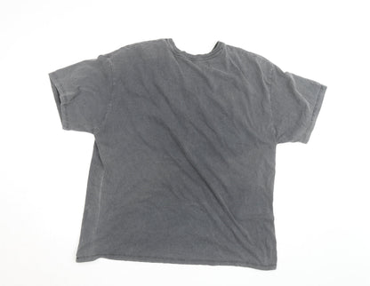 Bershka Men's Grey Tupac Shakur Graphic Band T-Shirt Size M
