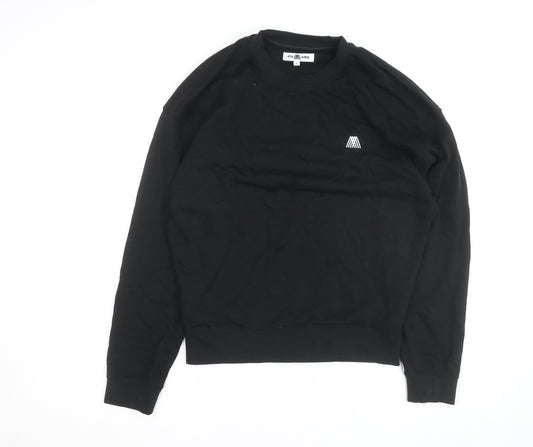 4TH ARQ Men's Black Small Crew Neck Pullover Sweatshirt