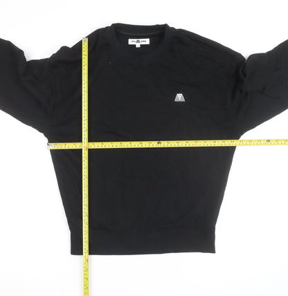 4TH ARQ Men's Black Small Crew Neck Pullover Sweatshirt
