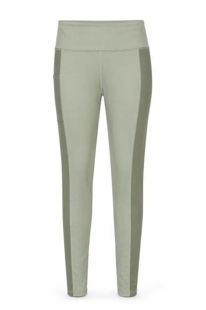 H&M Women Green M Active Leggings with Side Pockets