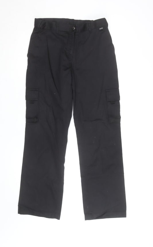 Dimensions Women’s Black Cargo Trousers Size 10L Polyester Cotton