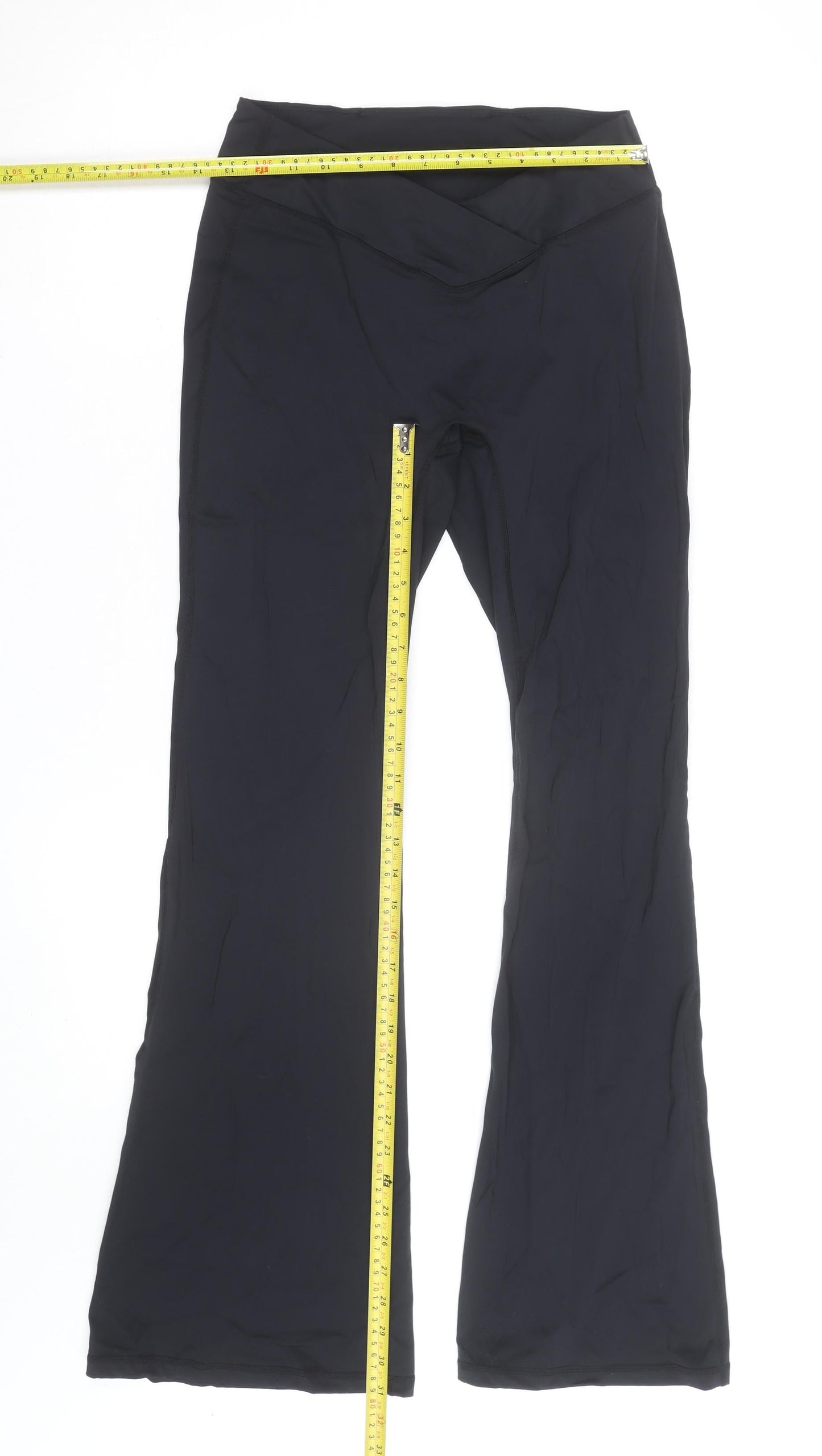 Citysports Womens Black Flared Yoga Leggings Size M Activewear Trousers