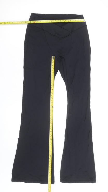 Citysports Womens Black Flared Yoga Leggings Size M Activewear Trousers