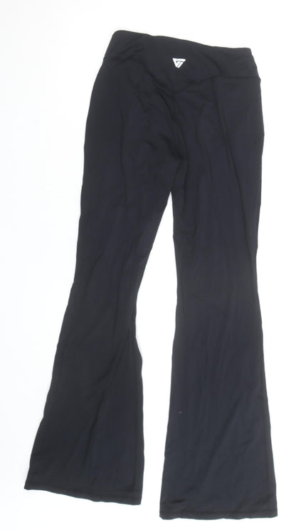 Citysports Womens Black Flared Yoga Leggings Size M Activewear Trousers