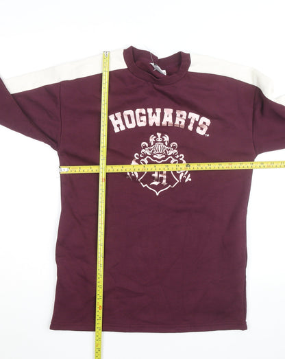 Harry Potter Hogwarts Maroon Sweatshirt Teens Size 146/152 Long Sleeve Pullover