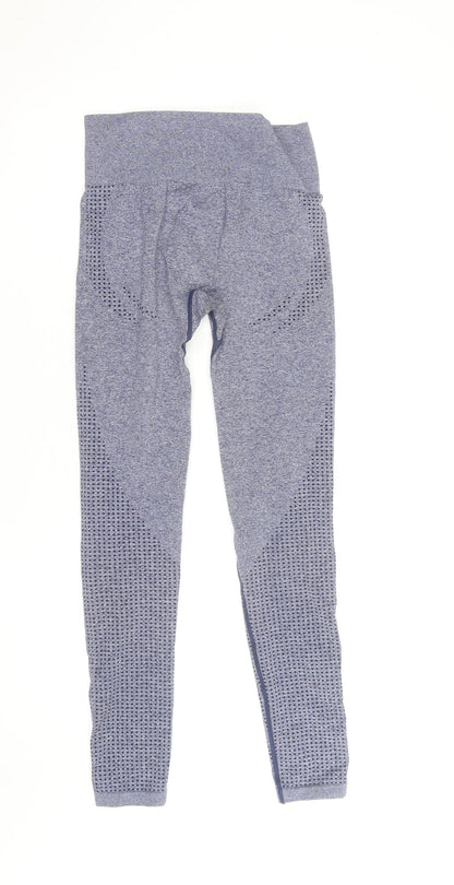 Dunnes Stores Women Blue Seamless Leggings Size S Activewear