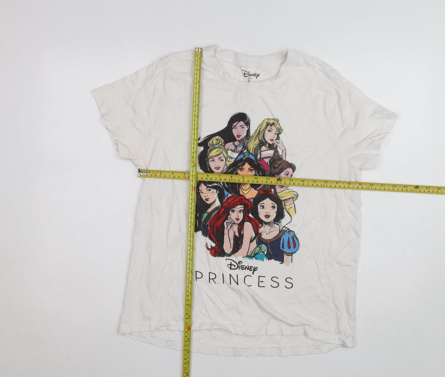Disney Women’s White Princess Graphic T-Shirt Medium
